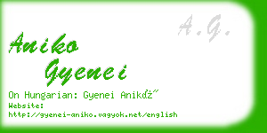 aniko gyenei business card